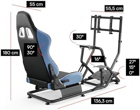 Rennstuhl-Cockpit-Simulator – voll verstellbar – Rennsitz – Bild 3