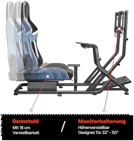 Rennstuhl-Cockpit-Simulator – voll verstellbar – Rennsitz – Bild 6
