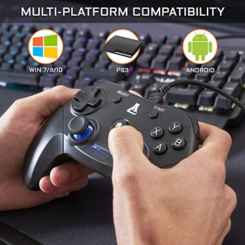 THE G-LAB K-Pad THORIUM - Gaming-Controller PC & PS3 USB mit integrierter Vibration, Gamepad-Game-Controller-Kabel verbunden - Joystick für PC Windows 10-11, PS3 (Mit Kabel) – Bild 2