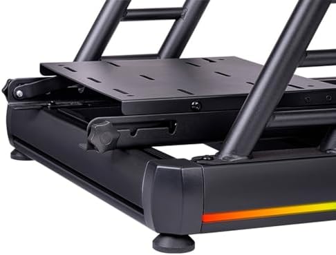 Thermaltake GR500 Racing Simulator Cockpit Schwarz | Sim Racing Rig | Alu/Stahl Rahmen | Fiberglas Rennsitz | verstellbare Wheel & Pedal Plate | RGB LED | bis 120 kg – Bild 4