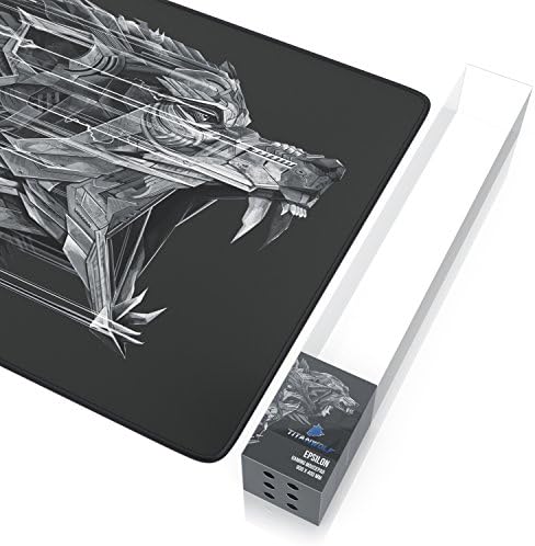 TITANWOLF XXL Speed Gaming Mauspad - 900 x 400mm - XXL Mousepad - Tischunterlage mit Titanwolf-Motiv - verbessert Präzision und Geschwindigkeit - Stabiler Halt auf glatten Oberflächen – Bild 5