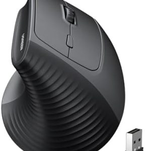 UGREEN 2.4G Maus Kabellos Vertikale Ergonomische Maus für Windows/Mac OS uzw, 1000/1600/2000/4000 DPI, 6 Tasten (2.4G)